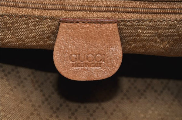 Authentic GUCCI Vintage Backpack Purse Leather Brown 0292G