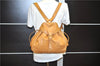Authentic GUCCI Vintage Backpack Purse Leather Brown 0292G