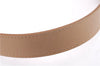 Authentic Salvatore Ferragamo Gancini Leather Shoulder Cross Bag Beige 0294F