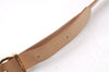 Authentic Salvatore Ferragamo Gancini Leather Shoulder Cross Bag Beige 0294F