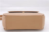 Authentic Salvatore Ferragamo Gancini Leather Shoulder Cross Bag Beige 0294F