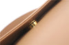 Authentic Salvatore Ferragamo Gancini Leather Shoulder Cross Bag Beige 0294F