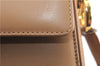 Authentic Salvatore Ferragamo Gancini Leather Shoulder Cross Bag Beige 0294F