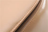 Authentic Salvatore Ferragamo Gancini Leather Shoulder Cross Bag Beige 0294F