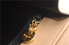 Authentic Salvatore Ferragamo Gancini Leather Shoulder Cross Bag Beige 0294F