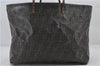 Authentic FENDI Vintage Zucca Shoulder Tote Bag PVC Enamel Brown 0296F