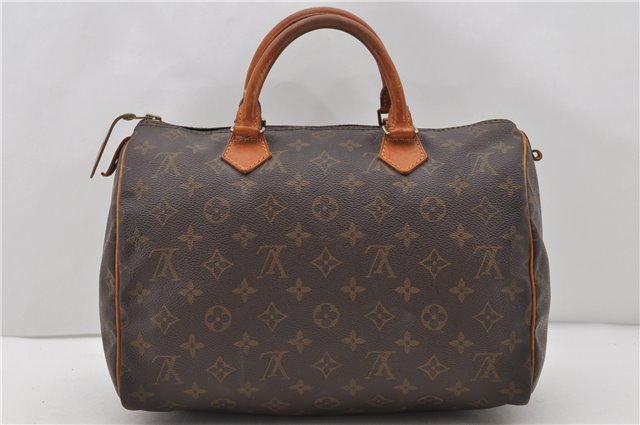 Authentic Louis Vuitton Monogram Speedy 30 Hand Bag Puese M41526 LV 0297D