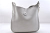 Authentic HERMES Evelyne GM Shoulder Cross Body Bag Leather White 0298F