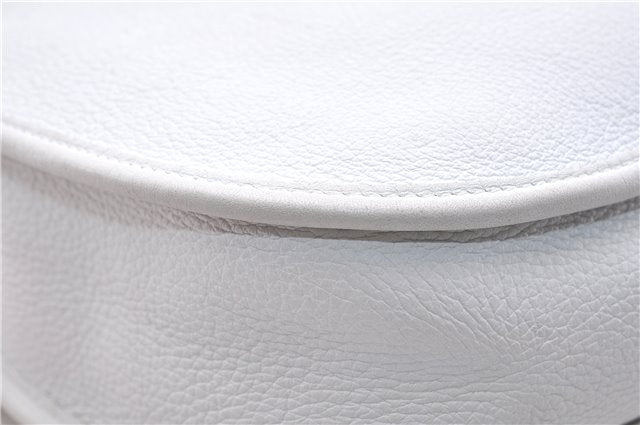 Authentic HERMES Evelyne GM Shoulder Cross Body Bag Leather White 0298F