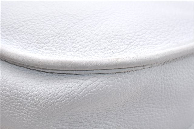 Authentic HERMES Evelyne GM Shoulder Cross Body Bag Leather White 0298F