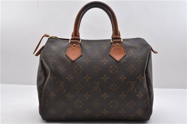 Authentic Louis Vuitton Monogram Speedy 25 Hand Bag M41528 LV 0300D