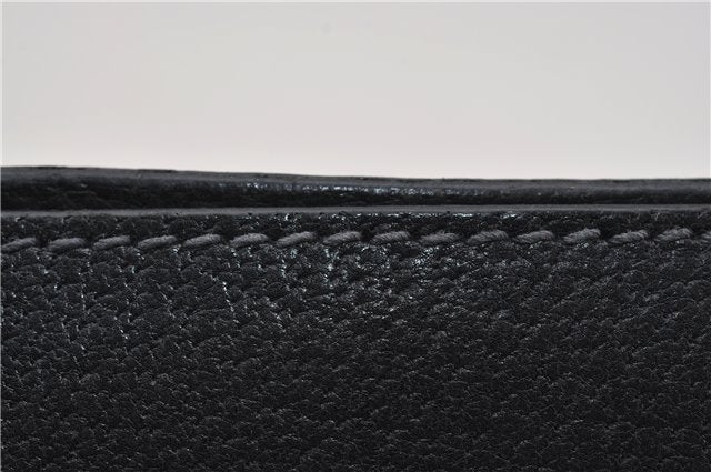 Authentic GUCCI Sherry Line Clutch Hand Bag GG PVC Leather Navy Blue Junk 0300G