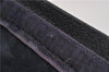 Authentic GUCCI Sherry Line Clutch Hand Bag GG PVC Leather Navy Blue Junk 0300G