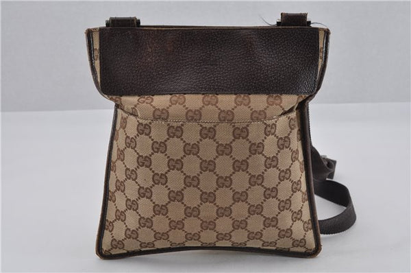 Authentic GUCCI Shoulder Cross Body Bag GG Canvas Leather 27639 Brown 0301G