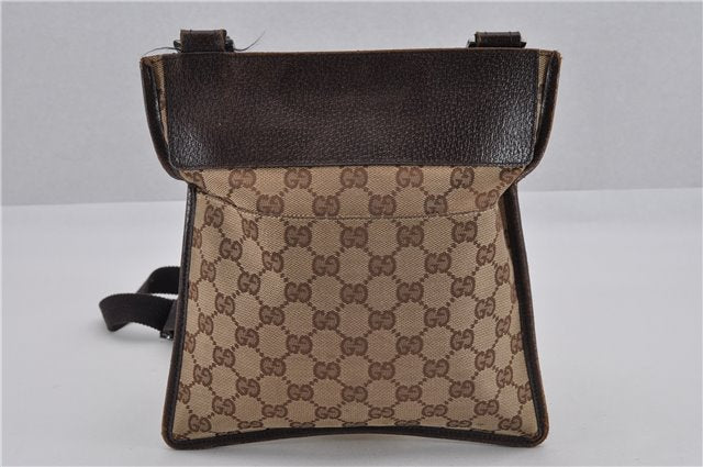 Authentic GUCCI Shoulder Cross Body Bag GG Canvas Leather 27639 Brown 0301G
