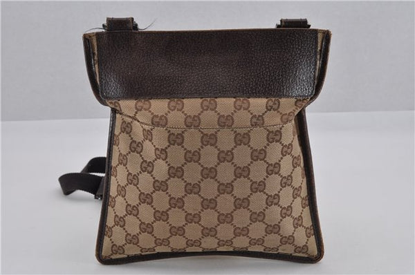 Authentic GUCCI Shoulder Cross Body Bag GG Canvas Leather 27639 Brown 0301G