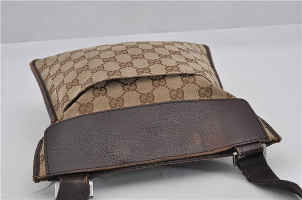 Authentic GUCCI Shoulder Cross Body Bag GG Canvas Leather 27639 Brown 0301G