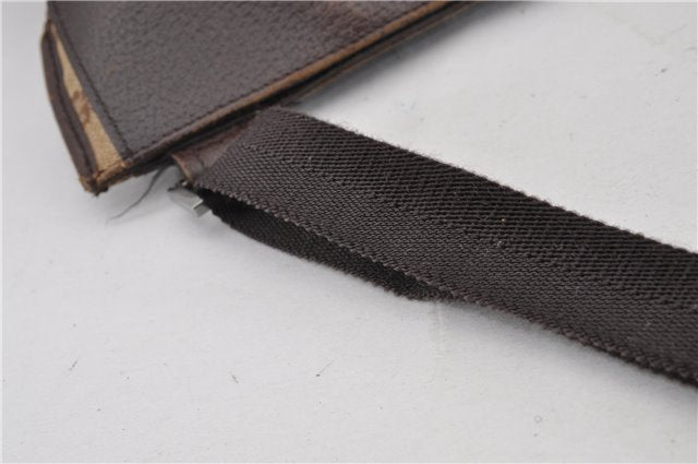 Authentic GUCCI Shoulder Cross Body Bag GG Canvas Leather 27639 Brown 0301G