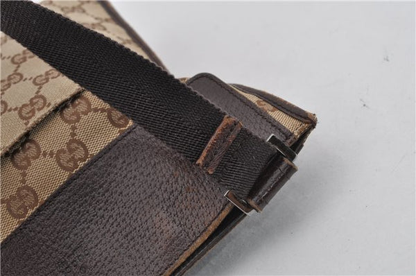 Authentic GUCCI Shoulder Cross Body Bag GG Canvas Leather 27639 Brown 0301G