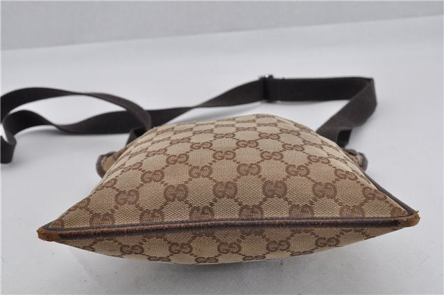 Authentic GUCCI Shoulder Cross Body Bag GG Canvas Leather 27639 Brown 0301G
