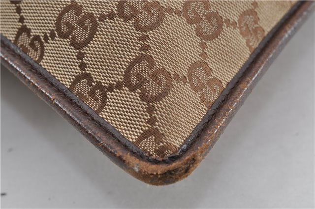 Authentic GUCCI Shoulder Cross Body Bag GG Canvas Leather 27639 Brown 0301G