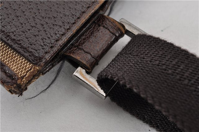 Authentic GUCCI Shoulder Cross Body Bag GG Canvas Leather 27639 Brown 0301G