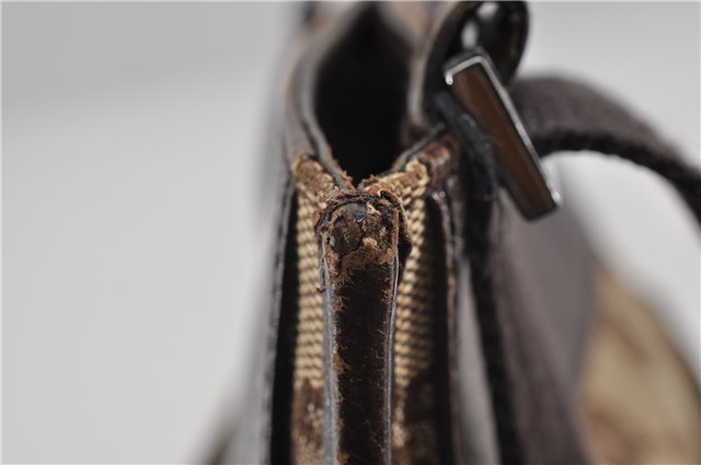 Authentic GUCCI Shoulder Cross Body Bag GG Canvas Leather 27639 Brown 0301G