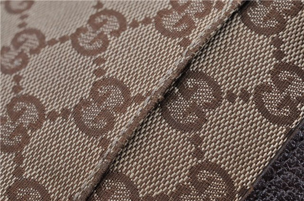 Authentic GUCCI Shoulder Cross Body Bag GG Canvas Leather 27639 Brown 0301G