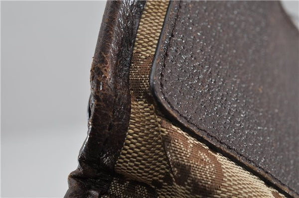 Authentic GUCCI Shoulder Cross Body Bag GG Canvas Leather 27639 Brown 0301G