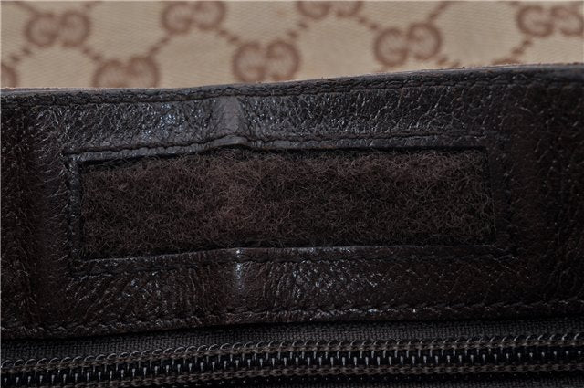 Authentic GUCCI Shoulder Cross Body Bag GG Canvas Leather 27639 Brown 0301G