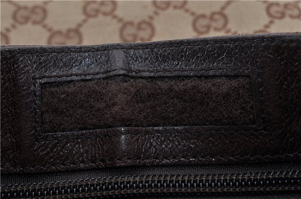Authentic GUCCI Shoulder Cross Body Bag GG Canvas Leather 27639 Brown 0301G
