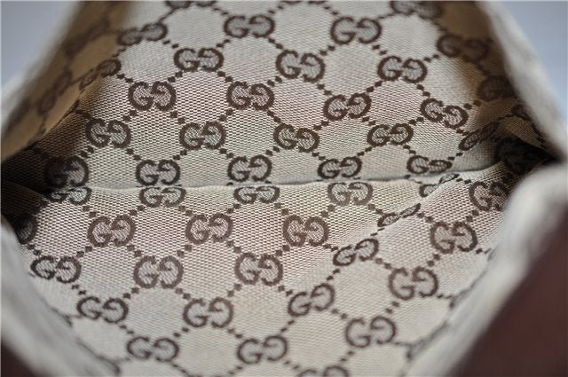Authentic GUCCI Shoulder Cross Body Bag GG Canvas Leather 27639 Brown 0301G