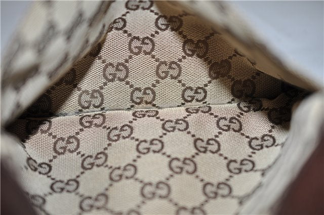 Authentic GUCCI Shoulder Cross Body Bag GG Canvas Leather 27639 Brown 0301G