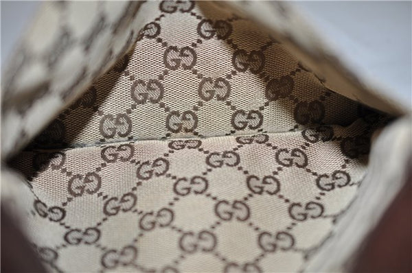 Authentic GUCCI Shoulder Cross Body Bag GG Canvas Leather 27639 Brown 0301G