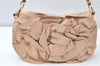 Authentic YVES SAINT LAURENT Rive Gauche Nadja Shoulder Bag Leather Beige 0302G