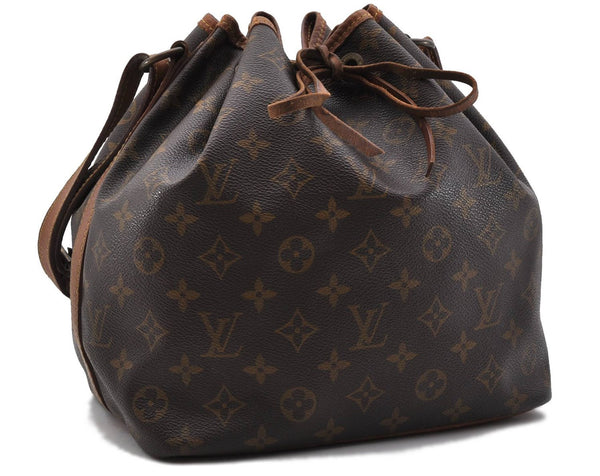 Authentic Louis Vuitton Monogram Petit Noe Shoulder Bag M42226 LV 0303D