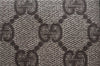 Authentic GUCCI Web Sherry Line Hand Boston Bag GG PVC Leather Brown Junk 0303G