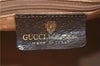 Authentic GUCCI Web Sherry Line Hand Boston Bag GG PVC Leather Brown Junk 0303G
