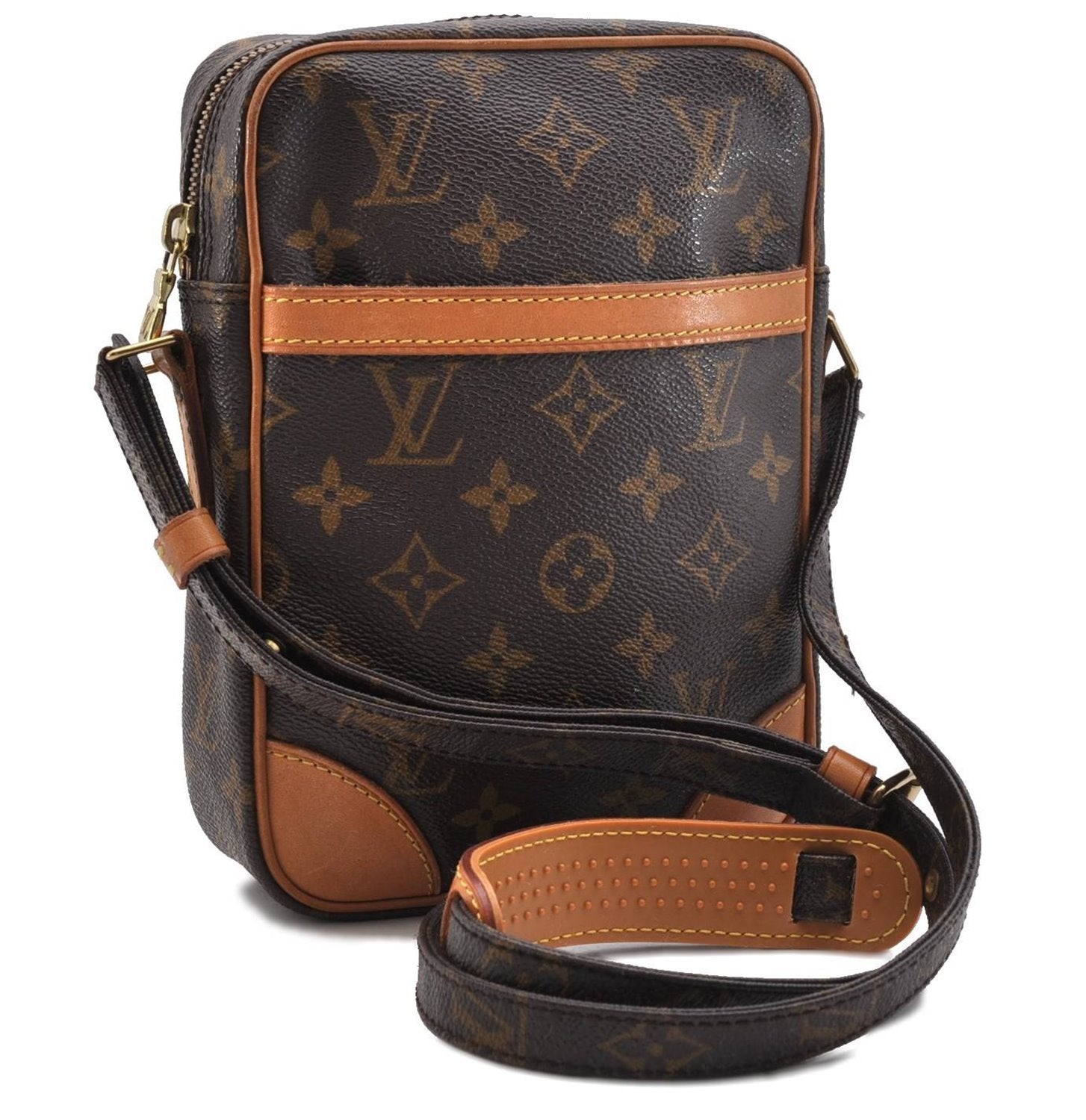 Authentic Louis Vuitton Monogram Danube Shoulder Cross Body Bag M45266 LV 0304D