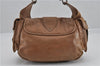 Authentic Christian Dior Vintage Shoulder Hand Bag Leather Brown CD 0304G