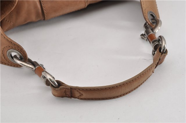 Authentic Christian Dior Vintage Shoulder Hand Bag Leather Brown CD 0304G