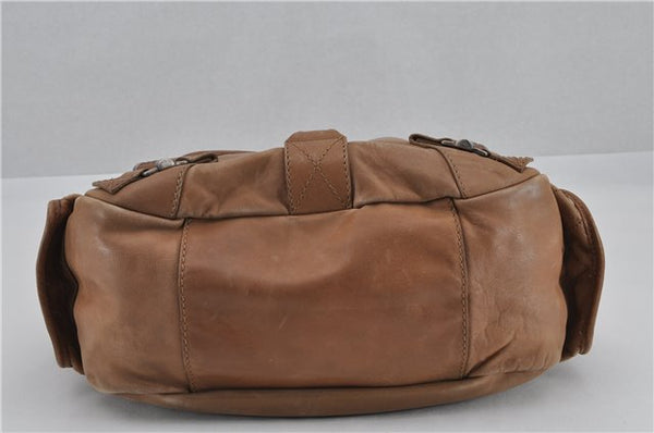 Authentic Christian Dior Vintage Shoulder Hand Bag Leather Brown CD 0304G