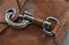 Authentic Christian Dior Vintage Shoulder Hand Bag Leather Brown CD 0304G
