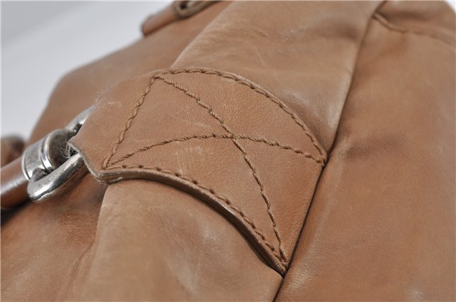 Authentic Christian Dior Vintage Shoulder Hand Bag Leather Brown CD 0304G
