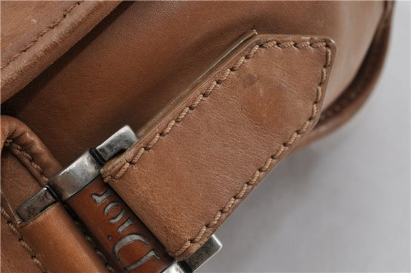 Authentic Christian Dior Vintage Shoulder Hand Bag Leather Brown CD 0304G
