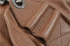 Authentic Christian Dior Vintage Shoulder Hand Bag Leather Brown CD 0304G