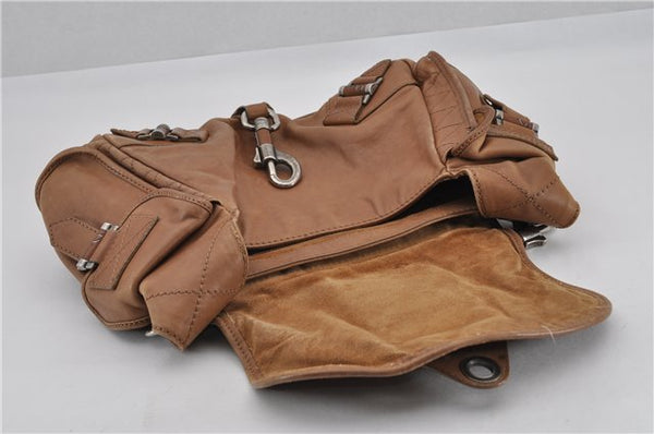 Authentic Christian Dior Vintage Shoulder Hand Bag Leather Brown CD 0304G