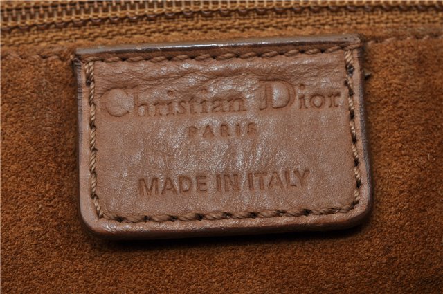 Authentic Christian Dior Vintage Shoulder Hand Bag Leather Brown CD 0304G