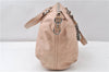 Authentic MIU MIU Heart Charm Leather 2Way Shoulder Tote Bag Beige 0305G