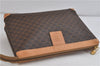 Authentic CELINE Macadam Blason Pattern Clutch Bag Purse PVC Leather Brown 0306D